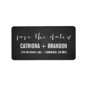 Handgeschreven script Het adreslabel van de datum  Etiket (Voorkant)