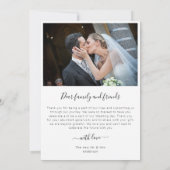 Handgeschreven script Je 2-fotohuwelijk toevoegen Bedankkaart (Achterkant)