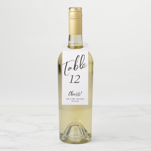 Handgeschreven script juicht tabelnummer flesje La Flessenhanger (Op fles)