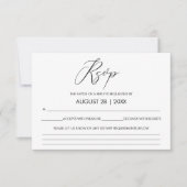 Handgeschreven script kalligrafie bruiloft RSVP (Voorkant)