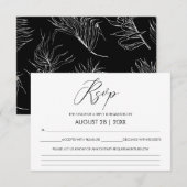 Handgeschreven script kalligrafie bruiloft RSVP Kaartje (Voorkant / Achterkant)