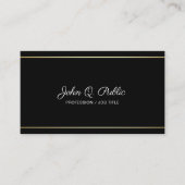 Handgeschreven script kalligrafie Elegant B&W-ontw Visitekaartje (Voorkant)