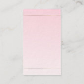 Handgeschreven script kalligrafie Roze Gold Luxe Visitekaartje (Achterkant)