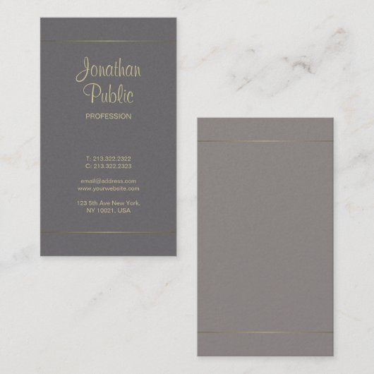 Handgeschreven script kalligrafie Stijlvol papier  Visitekaartje (Voorkant / Achterkant)