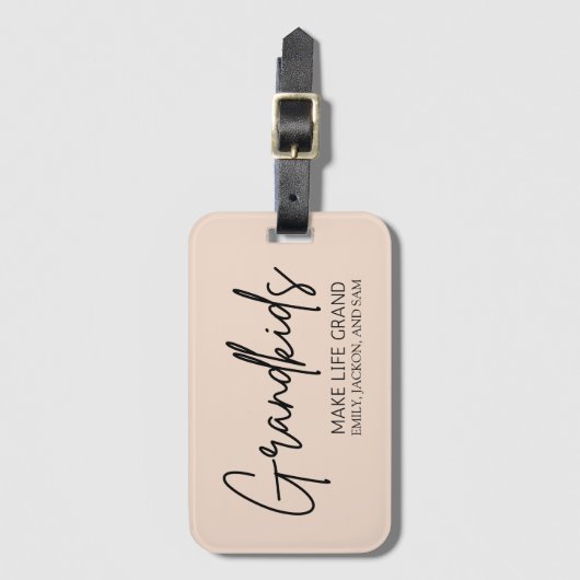 Handgeschreven Script Kleinkinderen maken het leve Bagagelabel (Voorkant (verticaal))