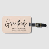 Handgeschreven Script Kleinkinderen maken het leve Bagagelabel (Voorkant (horizontaal))