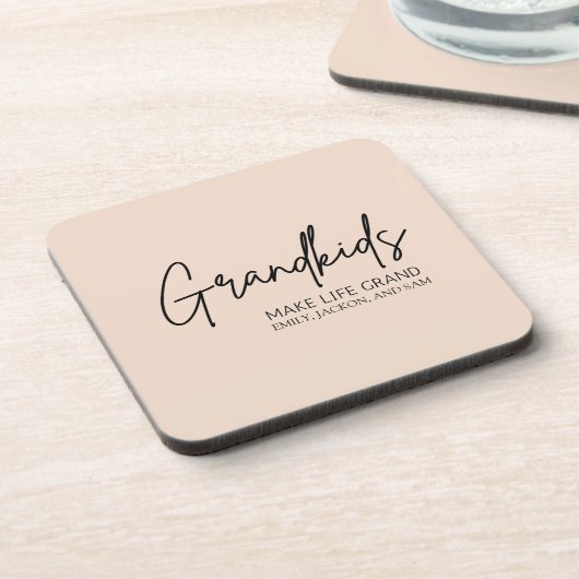 Handgeschreven Script Kleinkinderen maken het leve Bier Onderzetter (Linkerzijde)