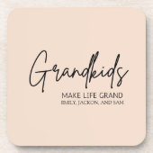 Handgeschreven Script Kleinkinderen maken het leve Bier Onderzetter (Voorkant)