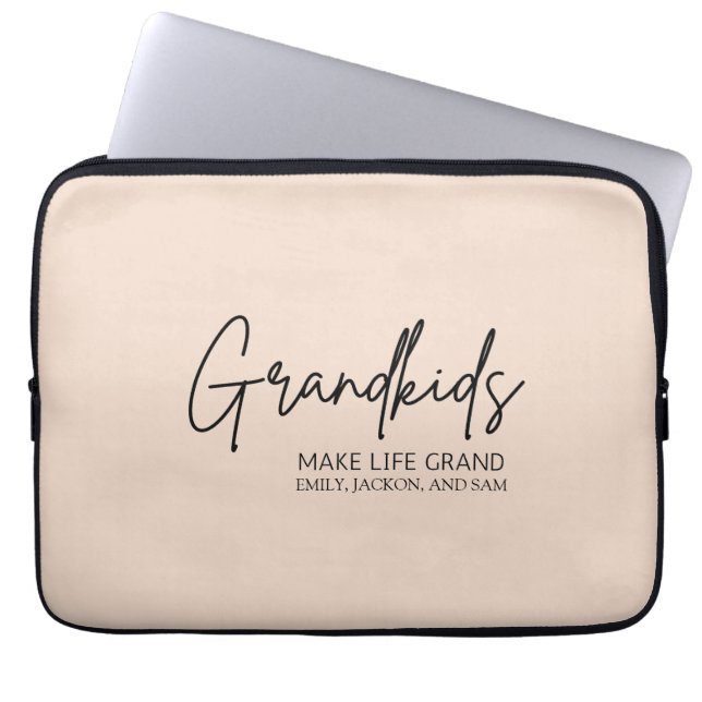 Handgeschreven Script Kleinkinderen maken het leve Laptop Sleeve (Voorkant)