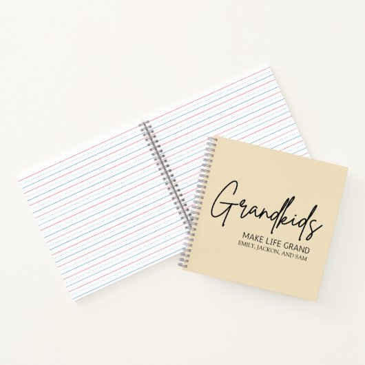 Handgeschreven Script Kleinkinderen maken het leve Notitieboek (Binnen)