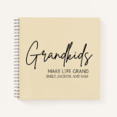 Handgeschreven Script Kleinkinderen maken het leve Notitieboek (Voorkant)