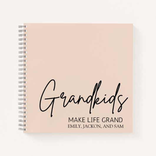 Handgeschreven Script Kleinkinderen maken het leve Notitieboek (Voorkant)