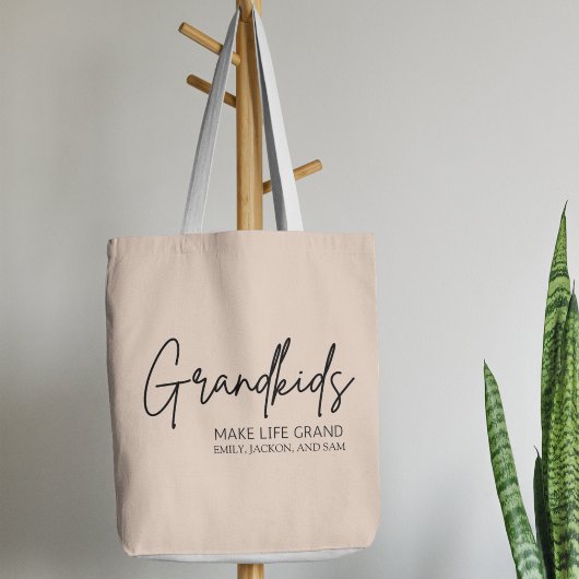Handgeschreven Script Kleinkinderen maken het leve Tote Bag
