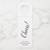 Handgeschreven script | Label van kaasflessen (Voorkant)