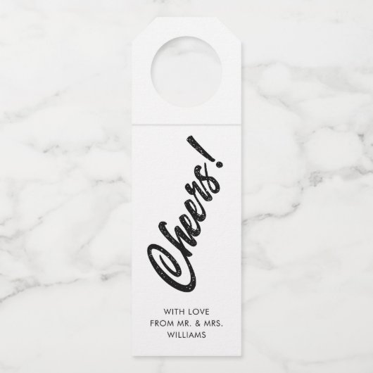 Handgeschreven script | Label van kaasflessen (Voorkant)