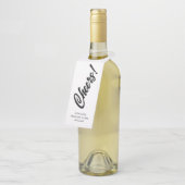 Handgeschreven script | Label van kaasflessen (Schuin)