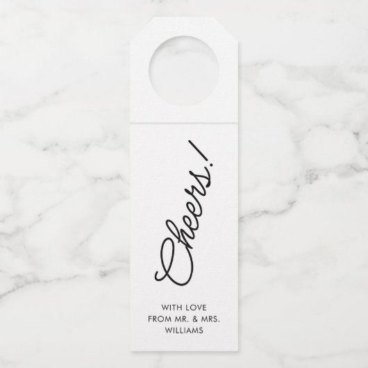 Handgeschreven script | Label van kaasflessen (Voorkant)