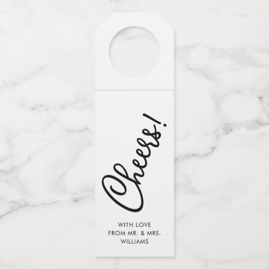 Handgeschreven script | Label van kaasflessen (Voorkant)