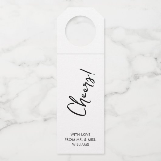 Handgeschreven script | Label van kaasflessen (Voorkant)