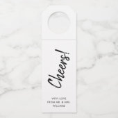 Handgeschreven script | Label van kaasflessen (Voorkant)