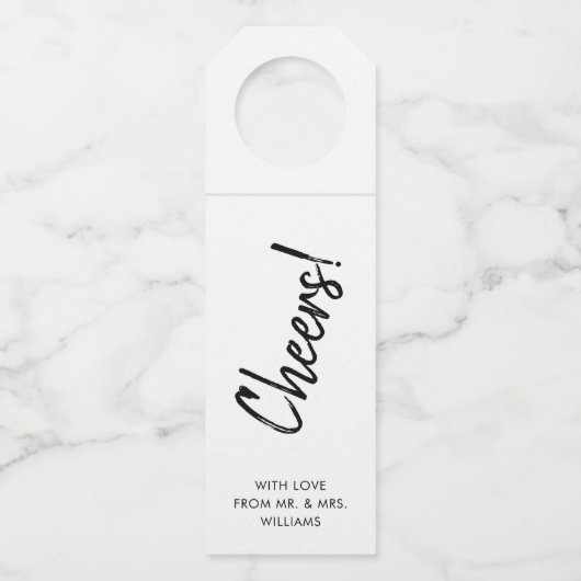 Handgeschreven script | Label van kaasflessen (Voorkant)