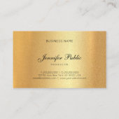 Handgeschreven script legant Calligraphy Faux Gold Visitekaartje (Achterkant)