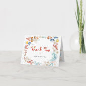 Handgeschreven script Lobster Bruiloftsborrel Beda Bedankkaart (Voorkant)