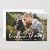 Handgeschreven Script Love and Bedankt Wedding (Voorkant / Achterkant)