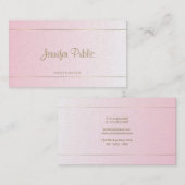 Handgeschreven Script Luxe Glamour Kalligrafie Visitekaartje (Voorkant / Achterkant)