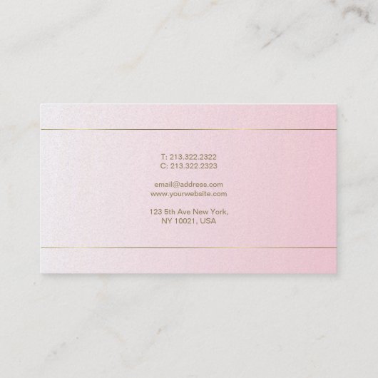 Handgeschreven Script Luxe Glamour Kalligrafie Visitekaartje (Achterkant)