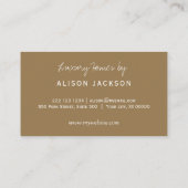 Handgeschreven Script Luxe Metallic Home Decorator Visitekaartje (Achterkant)