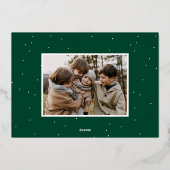 Handgeschreven script Merry 2 Photo Folie Feestdagenkaart (Achterkant)