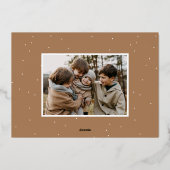 Handgeschreven script Merry 2 Photo Folie Feestdagenkaart (Achterkant)