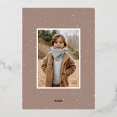 Handgeschreven script Merry 2 Photo Folie Feestdagenkaart (Achterkant)