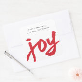 Handgeschreven script met kerstfeestdag cadeau vierkante sticker (Envelop)
