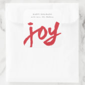 Handgeschreven script met kerstfeestdag cadeau vierkante sticker (Tas)