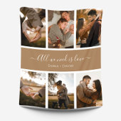 Handgeschreven Script met Namen 6-Foto Fleece Deken