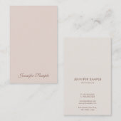 Handgeschreven Script Minimalist Duidelijk Modern Visitekaartje (Voorkant / Achterkant)