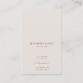 Handgeschreven Script Minimalist Duidelijk Modern Visitekaartje (Achterkant)