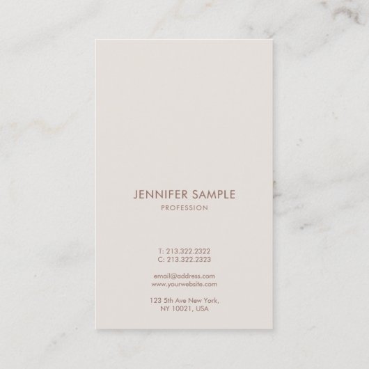 Handgeschreven Script Minimalist Duidelijk Modern Visitekaartje (Achterkant)