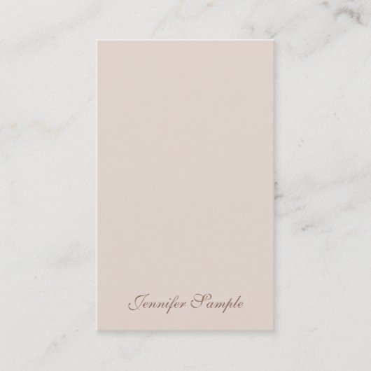 Handgeschreven Script Minimalist Duidelijk Modern Visitekaartje (Voorkant)