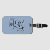 Handgeschreven script minimalistisch beste moeder bagagelabel (Voorkant (horizontaal))