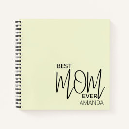 Handgeschreven script minimalistisch beste moeder notitieboek