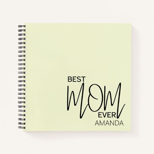 Handgeschreven script minimalistisch beste moeder notitieboek (Voorkant)