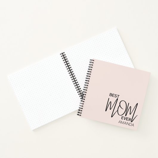 Handgeschreven script minimalistisch beste moeder  notitieboek (Binnen)