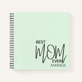 Handgeschreven script minimalistisch beste moeder notitieboek
