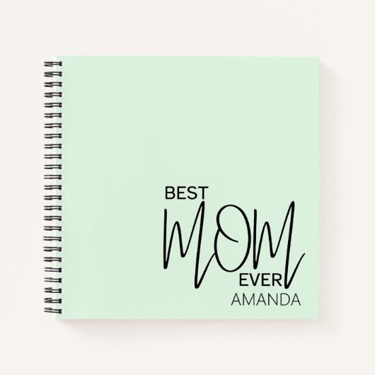 Handgeschreven script minimalistisch beste moeder notitieboek (Voorkant)