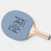 Handgeschreven script minimalistisch beste moeder  tafeltennisbatje (Zijkant)