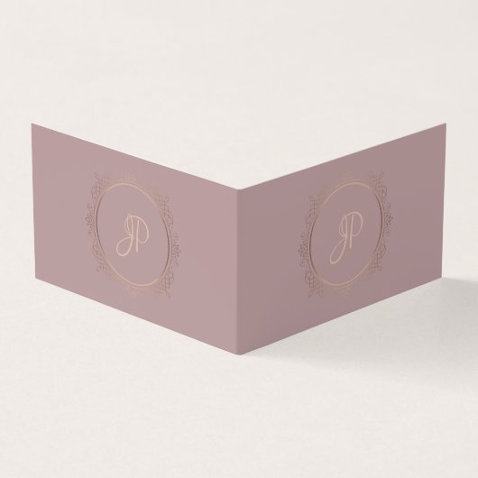 Handgeschreven script Modern Elite Design Sjabloon Visitekaartje (Buitenkant)