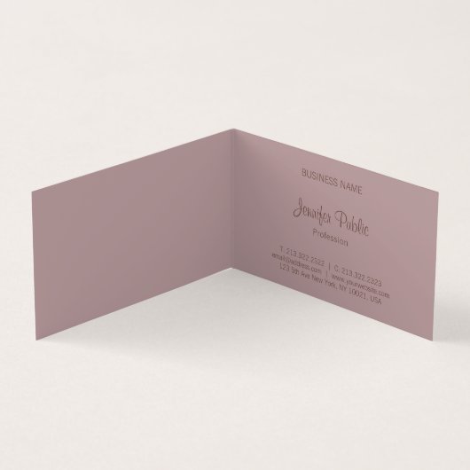 Handgeschreven script Modern Elite Design Sjabloon Visitekaartje (Binnen)